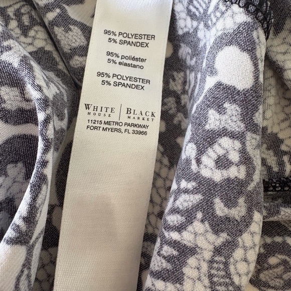 White House Black Market Choker Top NWT Size M Sleeveless Goth Floral Office - Picture 12 of 14